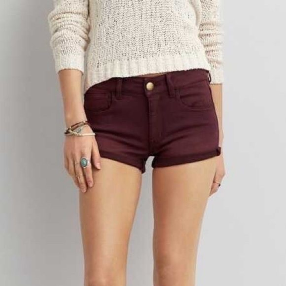 American Eagle Outfitters Maroon Shorts